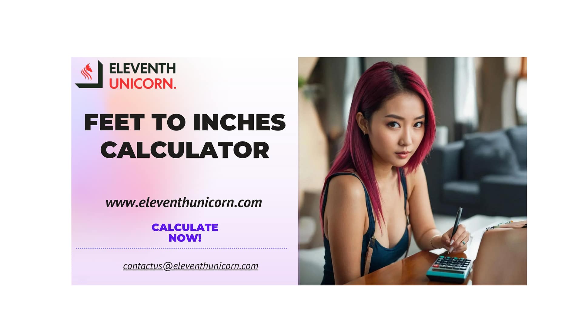 Feet to Inches Inches to Feet Calculator Eleventh Unicorn